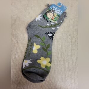 Totoro Soot Flower Grey Socks New Tags Ghibli Hot Topic